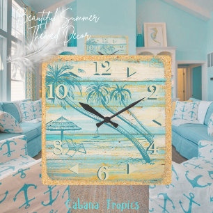 Beach Scene Wall Clock