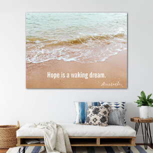 Beach Scene With Aristotle Quote Poster
