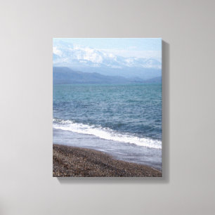 Beach Scene Wrapped Canvas Print