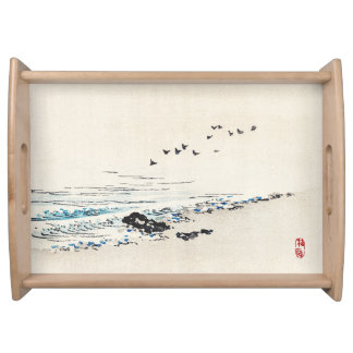 Beach scenery by Kōno Bairei Serving Tray