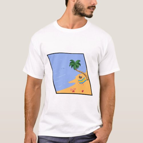 Beach Scenery Graphic Accessories T_Shirt