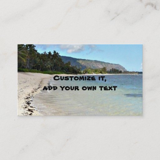 Customizable Beach scenes business card