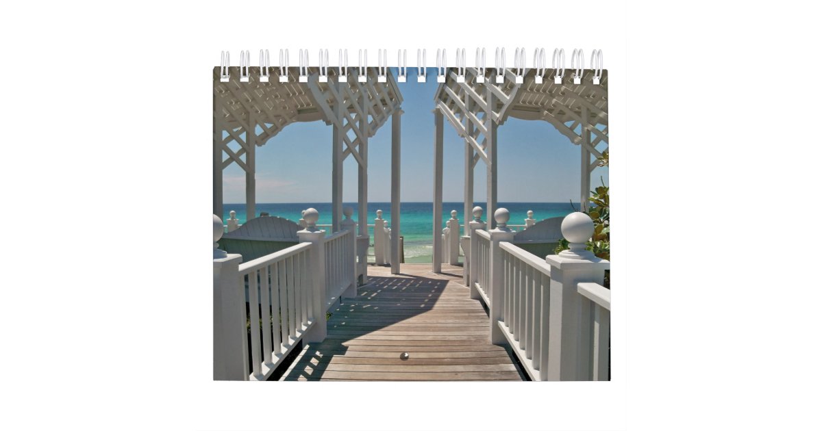 Beach Scenes of Beautiful Seaside, Florida Calendar Zazzle