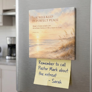 Beach Scripture of Isaiah 26:3 Perfect Peace Faith Magnet