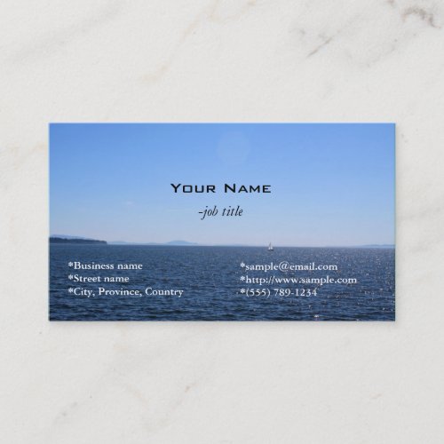 beach,sea and sky business card