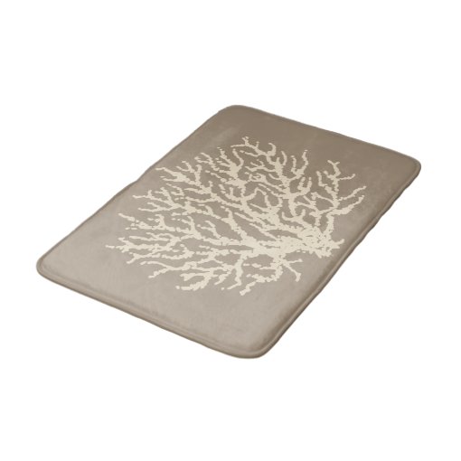 Beach Sea Coral Bath Mat Bathroom Rug Zazzle