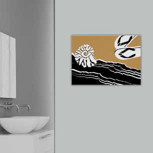 Beach Sea & Flip Flop Bathroom Poster