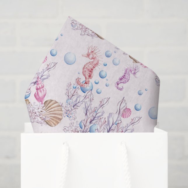 Beach sea horse pattern party tissue paper (Gift Bag)