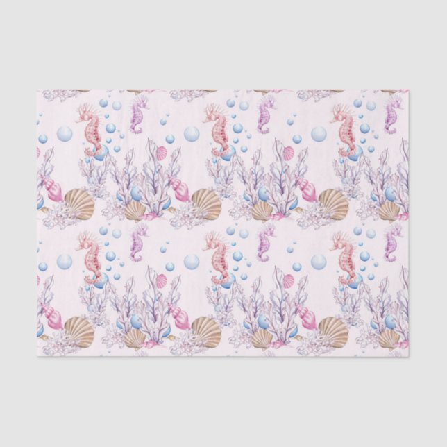 Beach sea horse pattern party tissue tissue paper (Front)