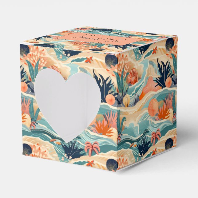 Beach Sea Life Favor Boxes (Front Side)