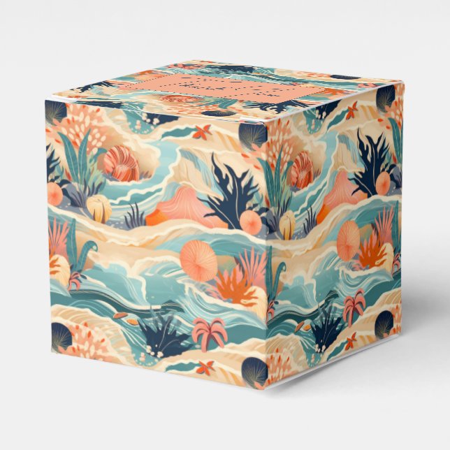 Beach Sea Life Favor Boxes (Front Side)