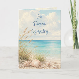 Beach Sea Ocean Tropical Scene Sympathy Card