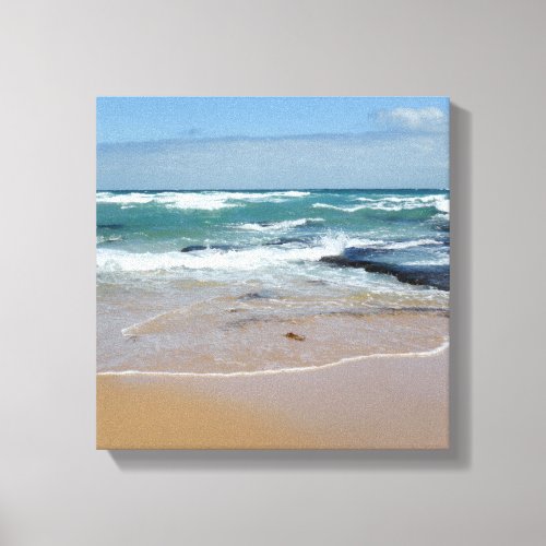 Beach Sea Sand Stretched Canvas Print
