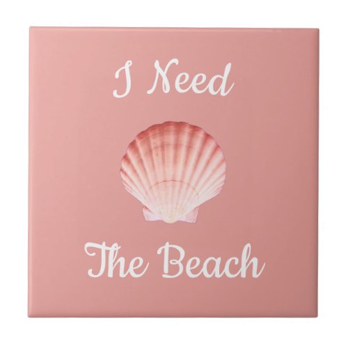Beach Sea Shell Ceramic Tile