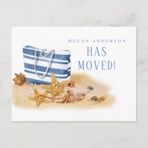 Beach Sea Shell Moving Announcement