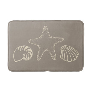 Beach Sea Shells Bathroom Rug Bath Mat