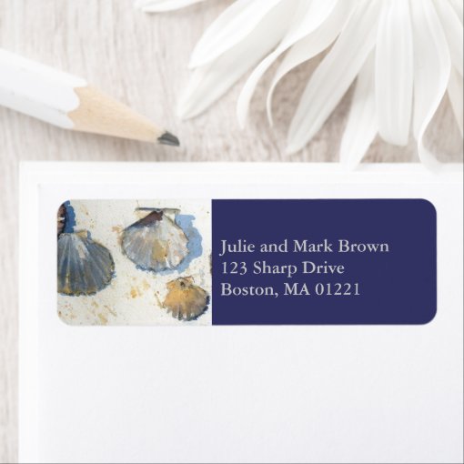 Beach Sea Shells Return Address Label | Zazzle