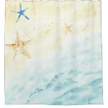 *~* Beach Sea Shore Star Fish Ar7 Nautical  Shower Curtain at Zazzle
