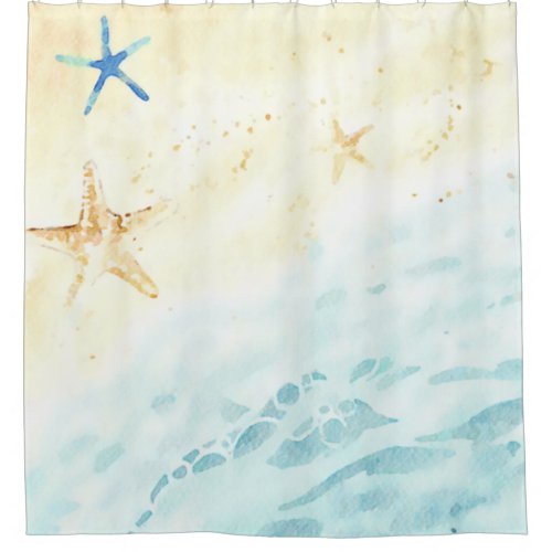  Beach Sea Shore Star fish AR7 Nautical  Shower Curtain