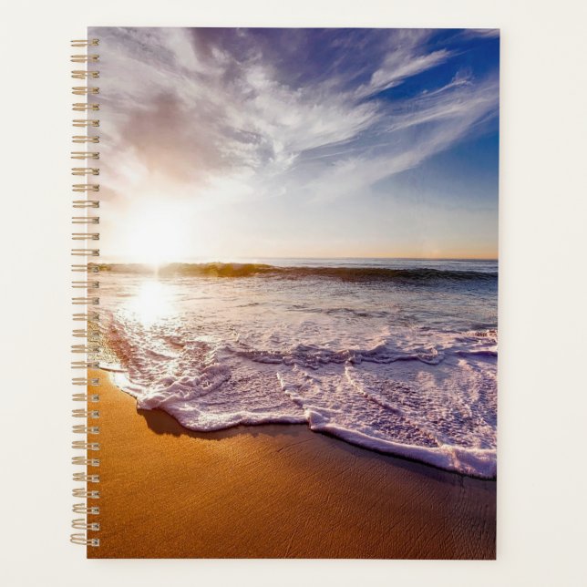 Beach Sea Sunset Sun Sunlight Sand Coast   Planner (Front)