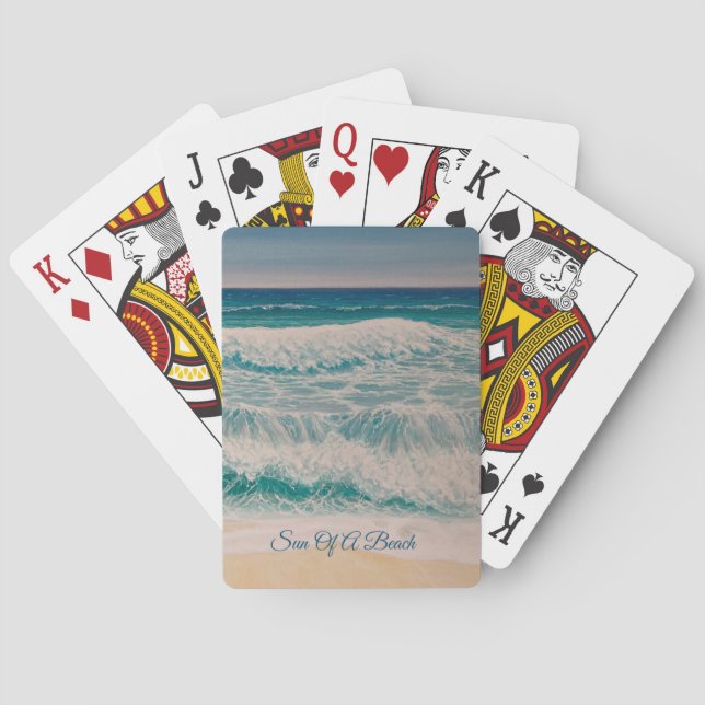 Beach Sea Surf Sun of a beach     Poker Cards (Back)