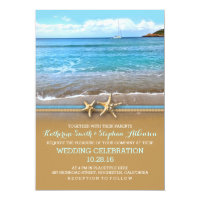 Beach sea wedding invitations