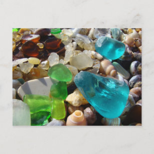 Beach Seaglass postcards Agate Rocks Shells