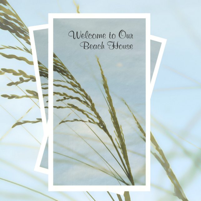 Beach Seagrass Blue and Green Customizable Paper Guest Towels (Creator Uploaded)