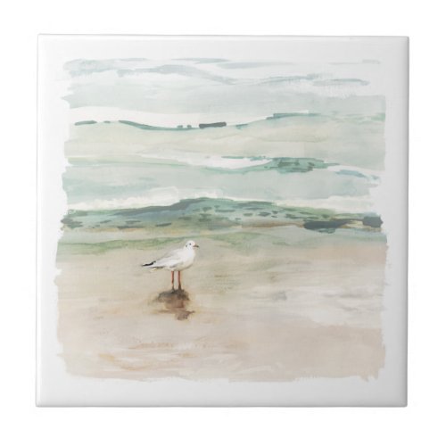 Beach Seagull Cove Ceramic Tile