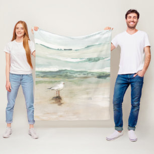 Beach Seagull Cove Fleece Blanket