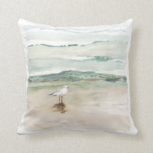 Beach Seagull Cove Throw Pillow