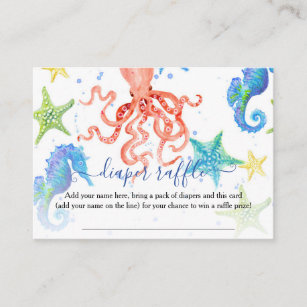 Beach Seahorse Octopus Starfish Colorful Baby Business Card