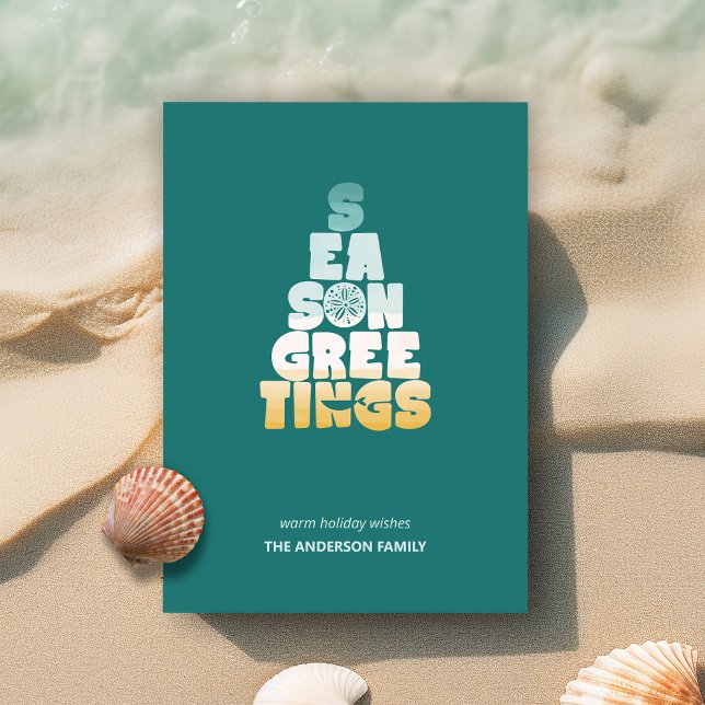 Beach Seas And Greetings Holiday Card (Creator Uploaded)