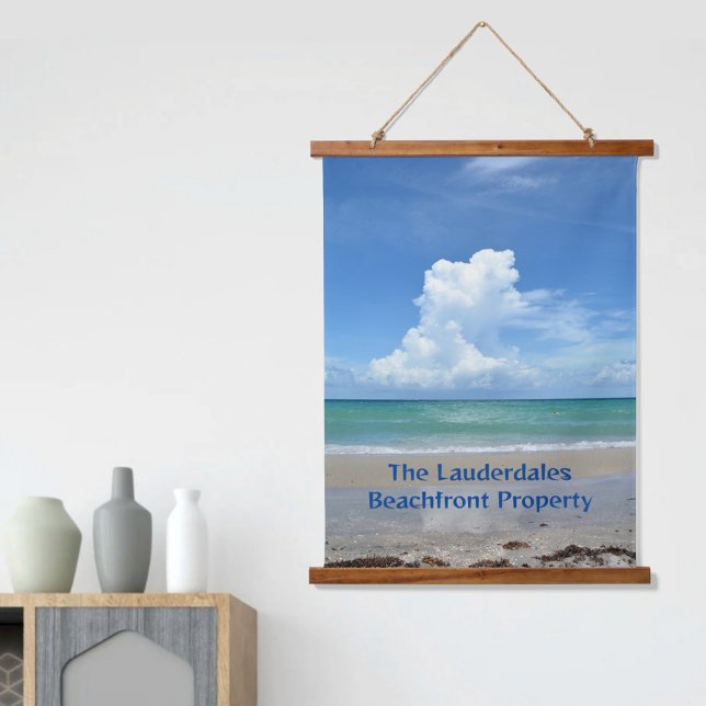 Beach Seascape Storm Clouds Photographic Hanging Tapestry (Creator Uploaded)