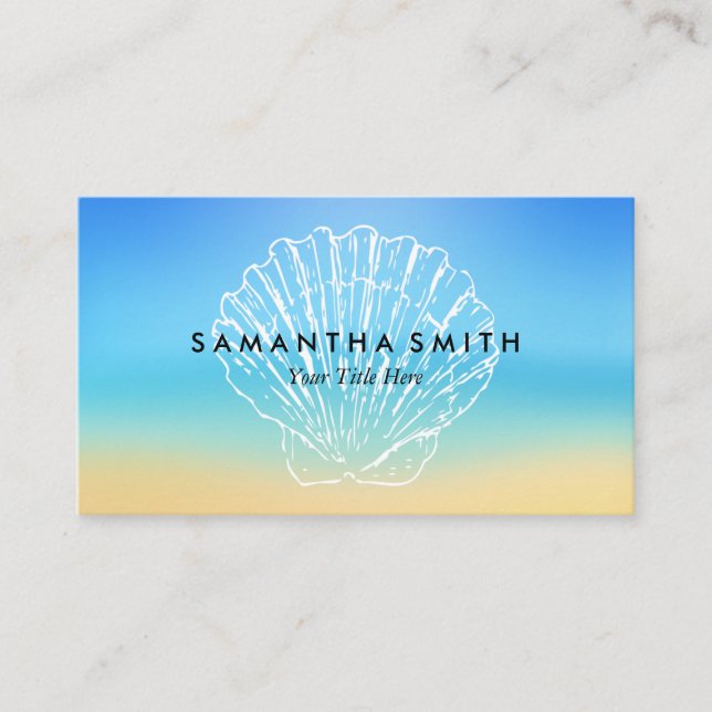 Beach Seashell Business Card (Front)