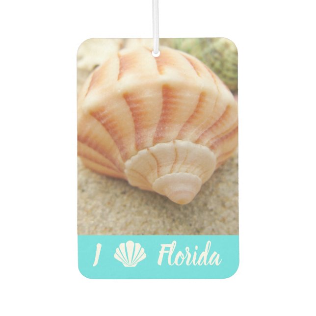 Beach Seashell Florida Aqua Blue Air Freshener (Front)