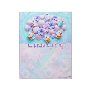 Beach Seashell Ghost Summerween Notepad