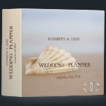 Beach Seashell , Hearts 3 Ring Binder<br><div class="desc">Beach wedding planner.</div>