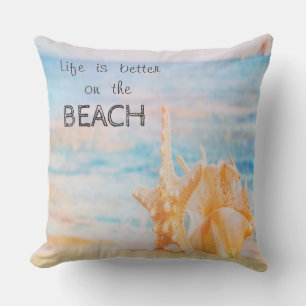 Beach,Seashell,Seastar Throw Pillow