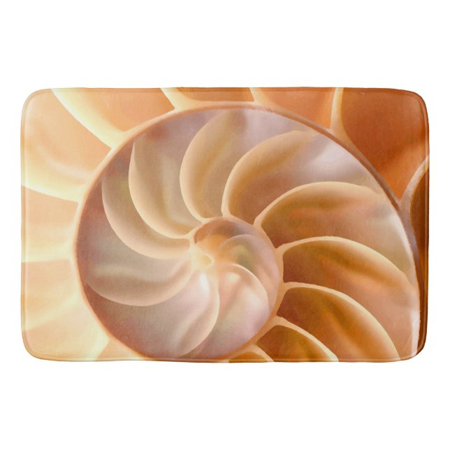 Beach Seashell Theme Bathroom Mat (Front)