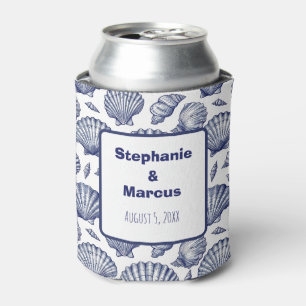 Beach Seashell Wedding Favor Can Cooler