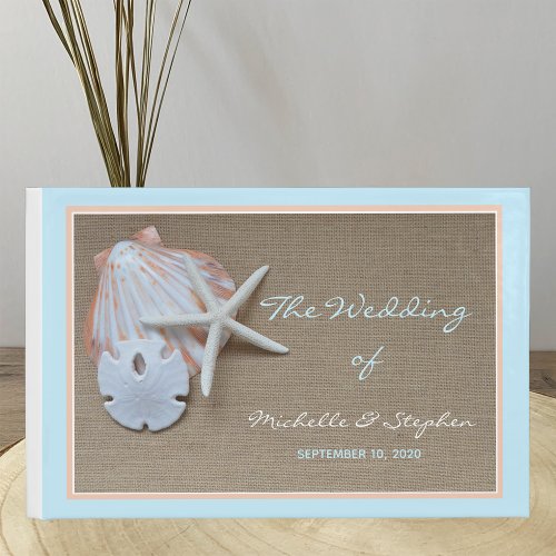 Beach Seashell Wedding Guest Book