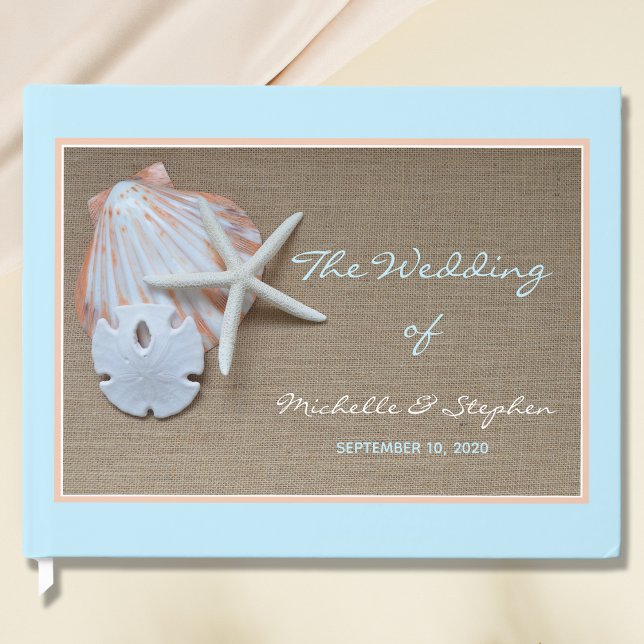Beach Seashell Wedding Guest Book (Creator Uploaded)