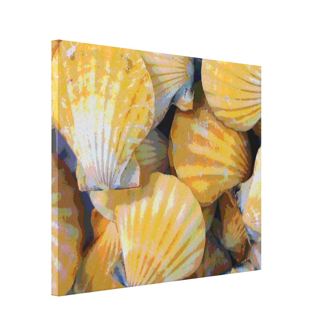 Beach Seashells Art Canvas Print | Zazzle