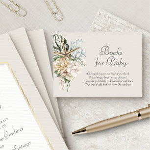 Beach Seashells Books for Baby Enclosure Card