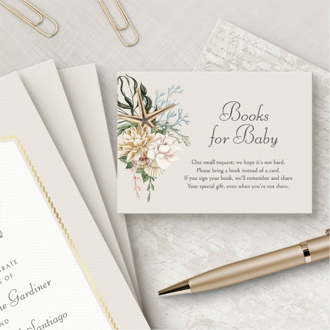 Beach Seashells Books for Baby Enclosure Card (Creator Uploaded)
