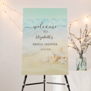 Beach Seashells Bridal Shower Foam Board