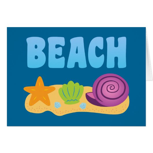 Beach Seashells Cards (Front Horizontal)