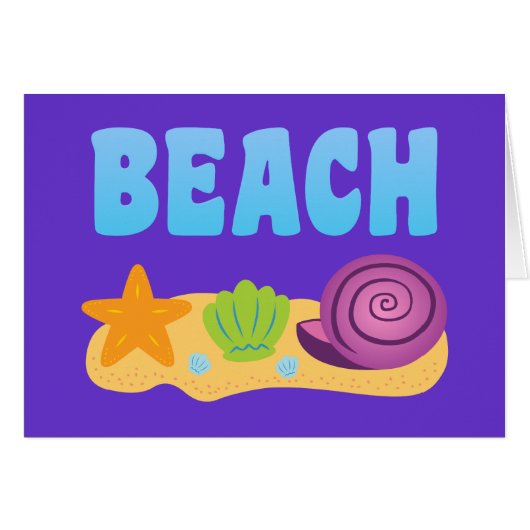 Beach Seashells Cards (Front Horizontal)