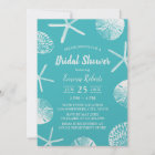Beach Seashells Elegant Turquoise Bridal Shower